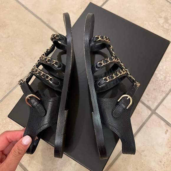 Chanel Chain Flat Sandals - Picture 7 of 11